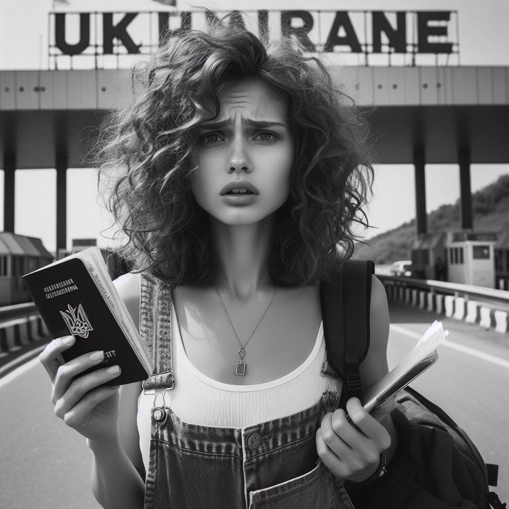 ukraine woman border