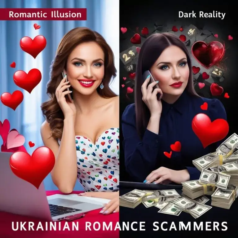 una imagen que ilustra el concepto de estafadores románticos ucranianos