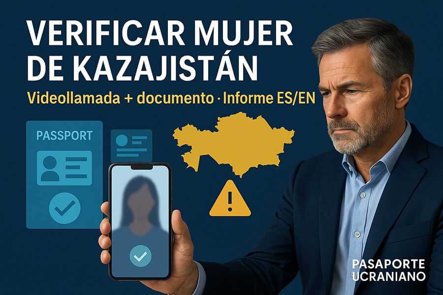 Guía 2025 para hombres 45+: verificar a una mujer de Kazajistán con videollamada, pasaporte kazajo y MRZ