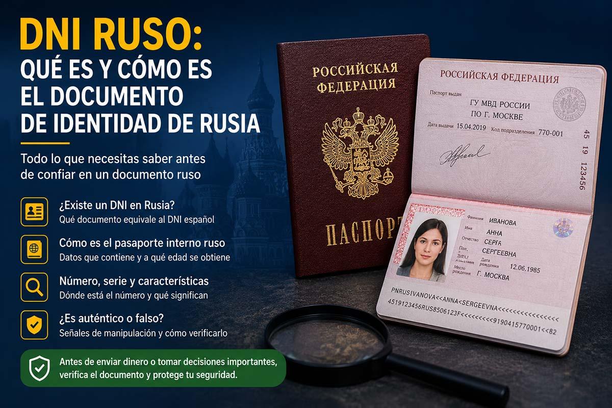 DNI ruso y pasaporte interno de Rusia: documento de identidad, número, serie y verificación