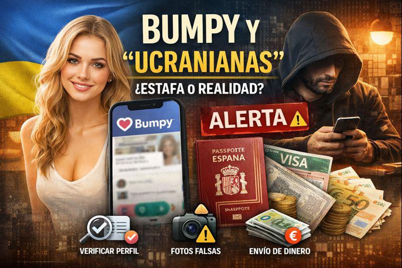 Bumpy y “ucranianas”: alerta de estafa en app de citas y verificación de perfil antes de enviar dinero