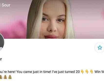 Captura del perfil Vikki Sour usado en el caso reportado de estafa en OnlyFans