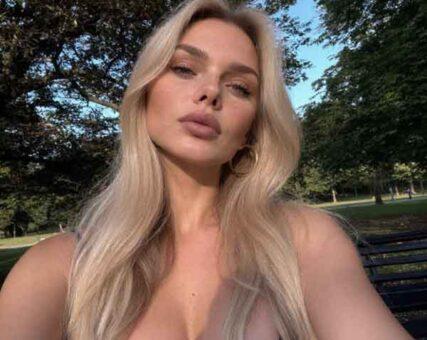 Foto utilizada por el perfil reportado de Anastasiia Kirilenko en un parque